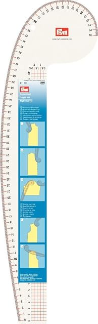 Curvilineo trasparente Prym per cartamodelli, 52,5 per 16 cm