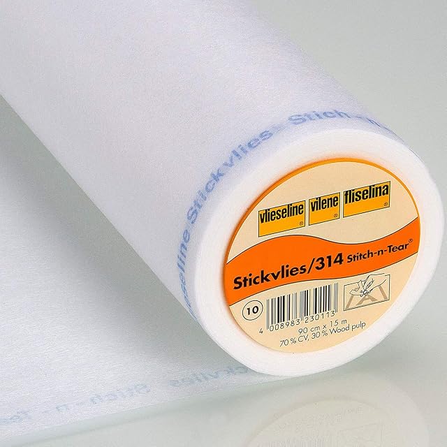 Stabilizzatore da ricamo Vlieseline Stitch-n-Tear sul rotolo